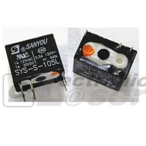 RELAY SUBMINIATURE 1P 5V DC 1A SYS-S-105L G/SAN