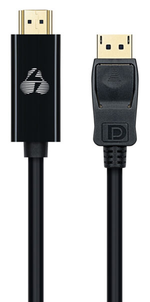 POWERTECH καλώδιο DisplayPort σε HDMI CAB-DP061, Active, 4K, 1.8m, μαύρο