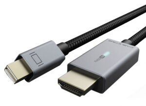 CABLETIME καλώδιο Mini DisplayPort σε HDMI AV588, με LED 4K, 1.8m, μαύρο