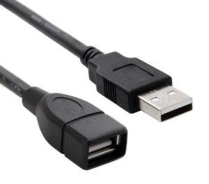 POWERTECH καλώδιο USB αρσενικό σε θηλυκό CAB-U011, copper, 1.5m, μαύρο