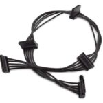 Καλώδιο SATA 15pin σε 4x SATA 15pin, 40cm, μαύρο